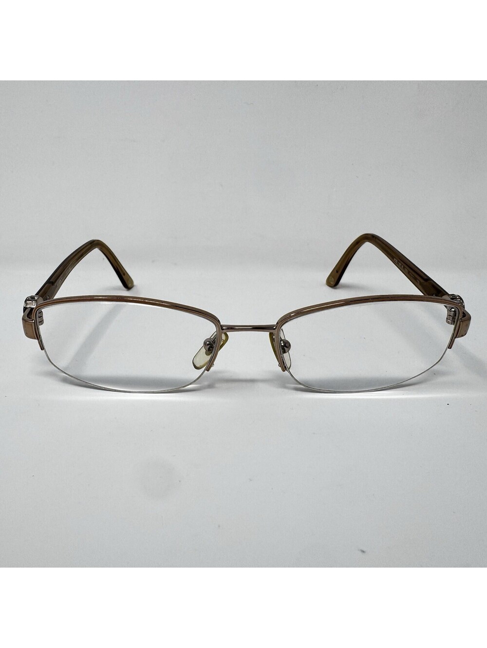 Versace MOD 1187-B 1052 Brown Gold Half Rim Eyeglass Frames 53-17-135